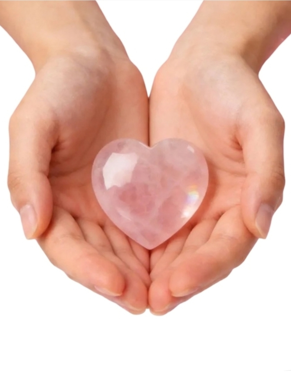 Big 45mm Rose Quartz Pink Heart Love Gemstone Palm Gem Worry Stone Romantic Gift